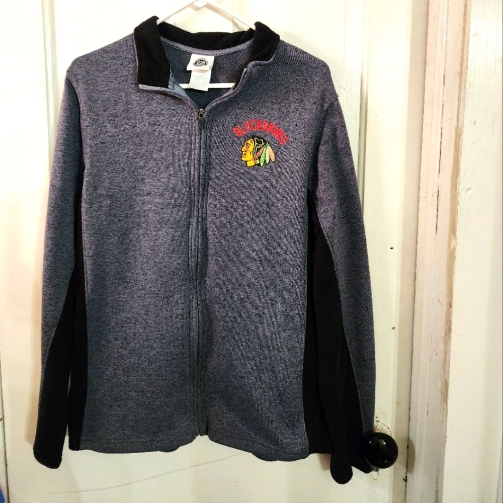 🤴👕 NHL Blackhawks Zip-Up Jacket in size Men's Medium
